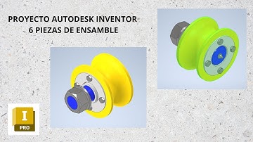 Tutorial Autodesk Inventor 2025. Proyecto para examen universitario 3. Ensamble de 6 piezas Inventor