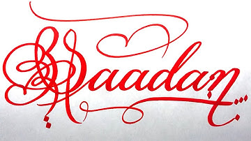 Saadan Name Signature Calligraphy Status | How to write with Cut Maker  #calligraphy #cursive