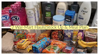 2 Wal-Mart Hauls|Stock Up &amp; Meal Plan