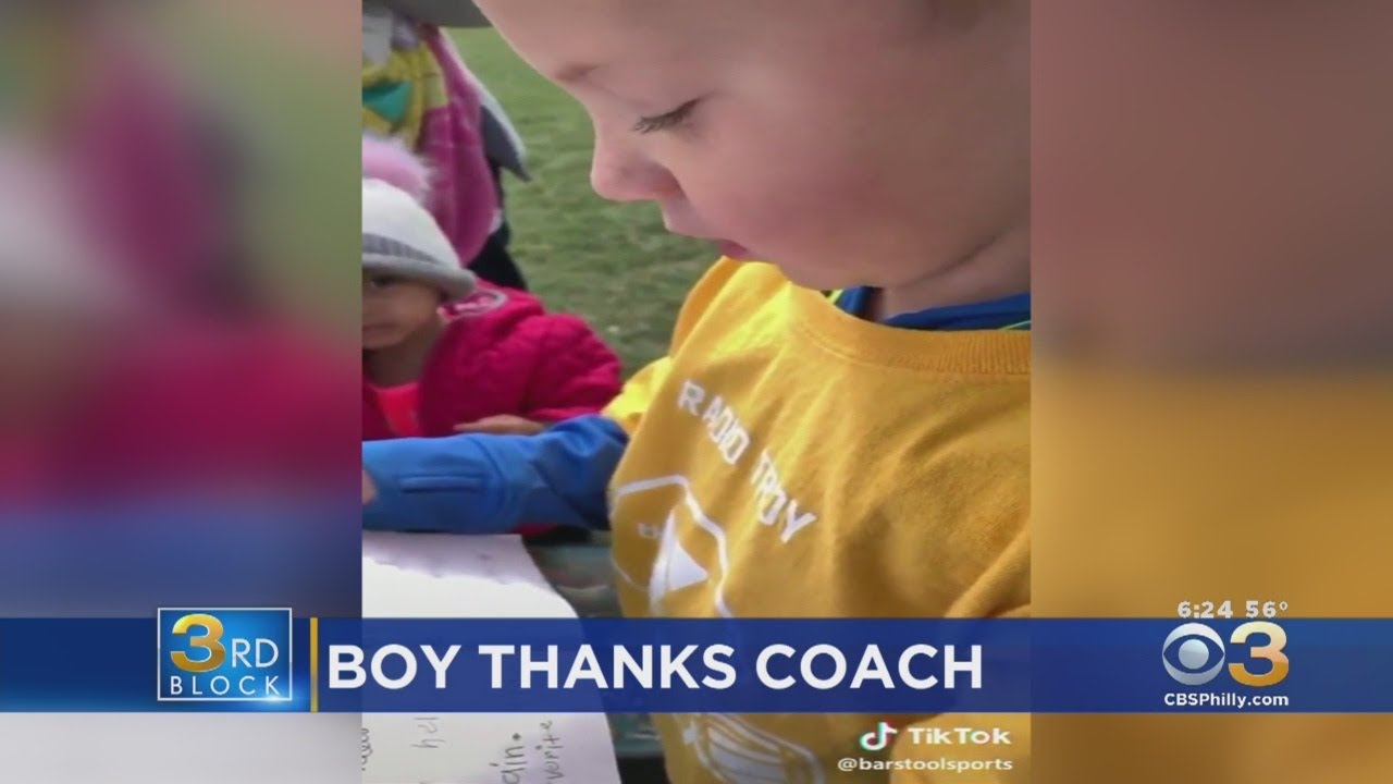 Young Boy Writes Football Coach Thank You Letter - YouTube