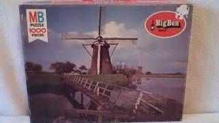 1000 Piece MB Milton Bradley Jigsaw Puzzle Peaceful Canal Big Ben Series # 4962