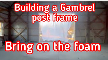Building a gambrel  style post frame barn part 9