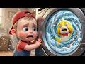Baby Shark Trapped in the Washing Machine 😱| Funny Kids Songs, Nursery Rhymes & Baby Shark Adventure