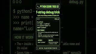 breakpoint() = Instant Debugging Trick!f{name=} = 1 Sec Debug Trick!#shorts #paython #viral #reels