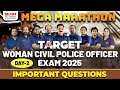 WOMEN CIVIL POLICE OFFICER MEGA MARATHON DAY 2🔥WCPO PYQ QUESTIONS | EXPECTED QUESTIONS &amp; ANSWER #psc