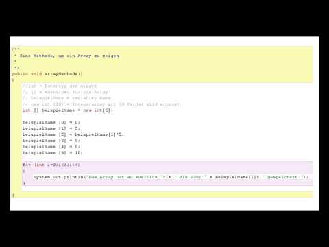 Eindimensionale Arrays