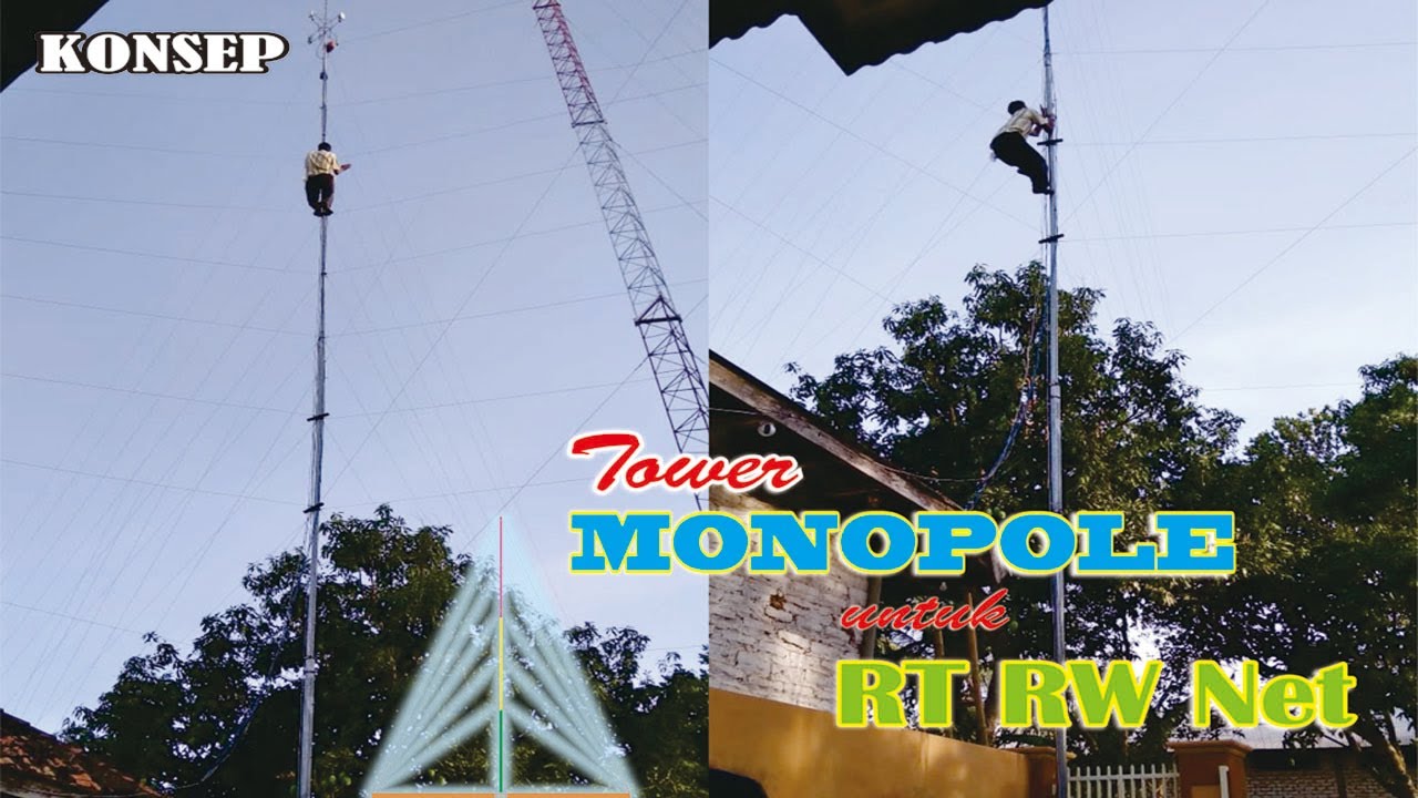 Konsep Tower Pipa Monopole RT RW Net YouTube