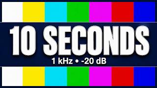 4K Color Bars & 1 kHz Test Tone (-20 dB) | 10 Seconds | Rec. 709