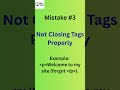 Common HTML Mistakes Beginners Make #coding #html #htmlforbeginner #webdevelopment #css
