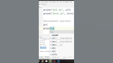 Operators in python | Python for beginners #coding #shortvideo #python