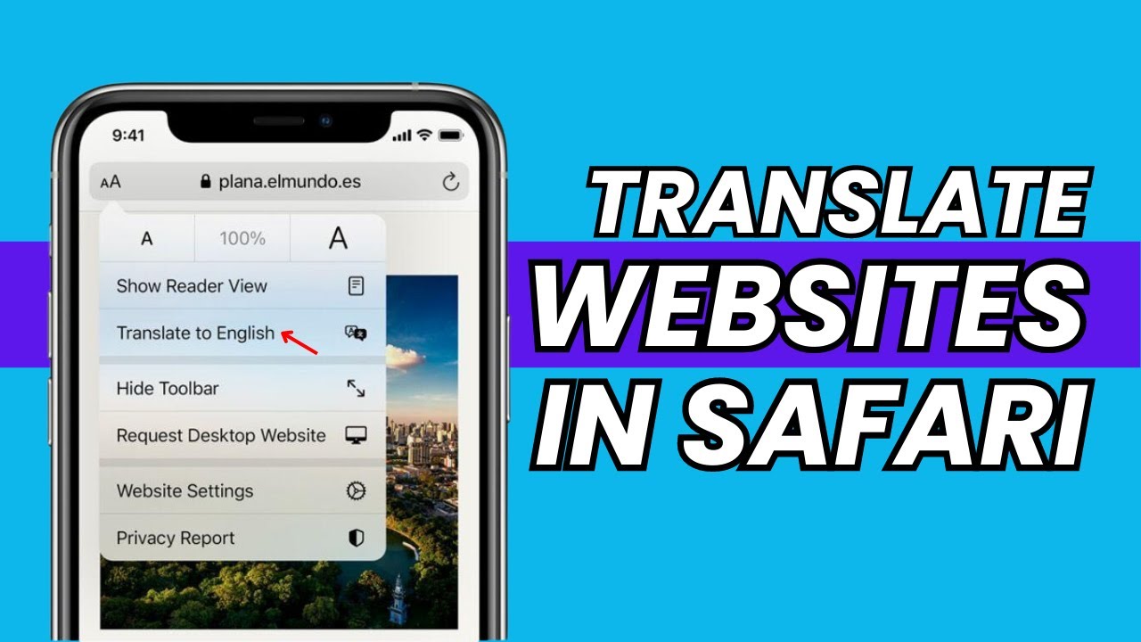 how to translate website using safari