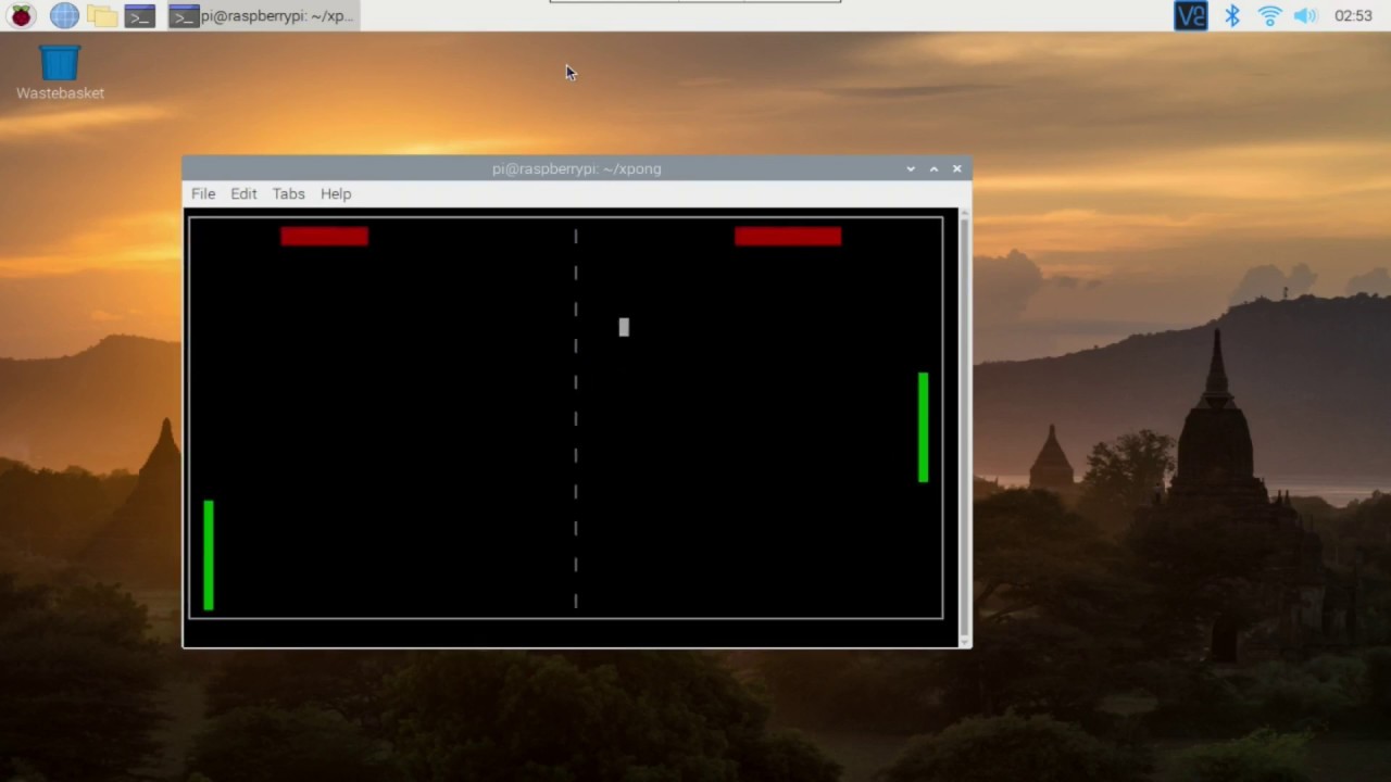 Terminal-based Pong game for your Raspberry Pi - YouTube