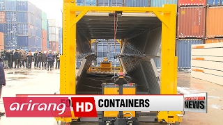 Korea develops foldable shipping containers