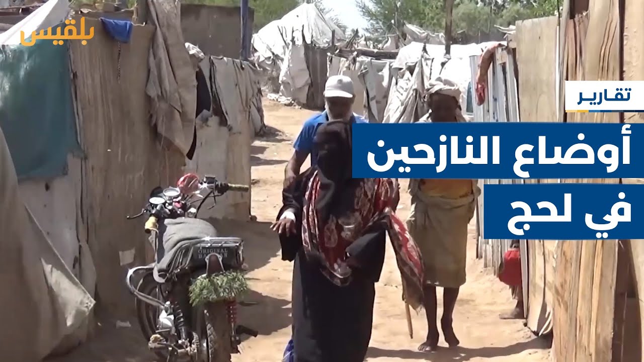 غياب الدعم الإغاثي يفاقم أوضاع النازحين في مخيم المشقافة بمحافظة لحج | تقرير: سامح عبد الوهاب