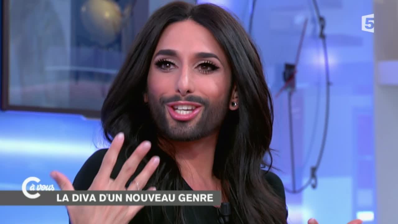 Conchita Wurst, Diva d'un nouveau genre - C à vous - 23/10/2014