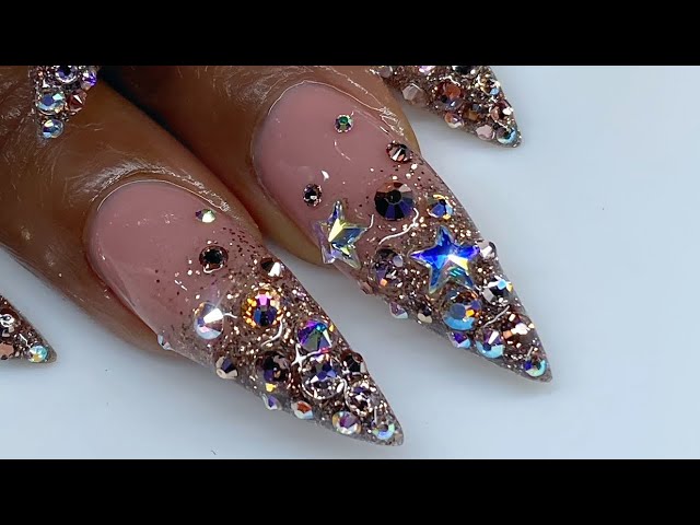 Rainbow Rhinestones Bling Bling Nail Art  Bling nail art, Bling nails,  Best nail salon