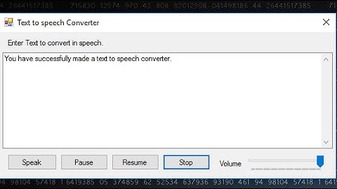 Text to Speech  Converter | C# tutorial how to create Text to Speech Converter
