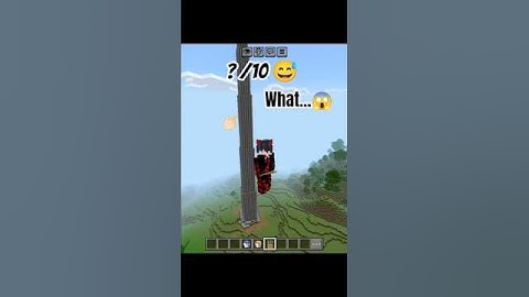 Minecraft BIGGEST Cobblestone Tower HACK...😳#minecraft #tips #shorts