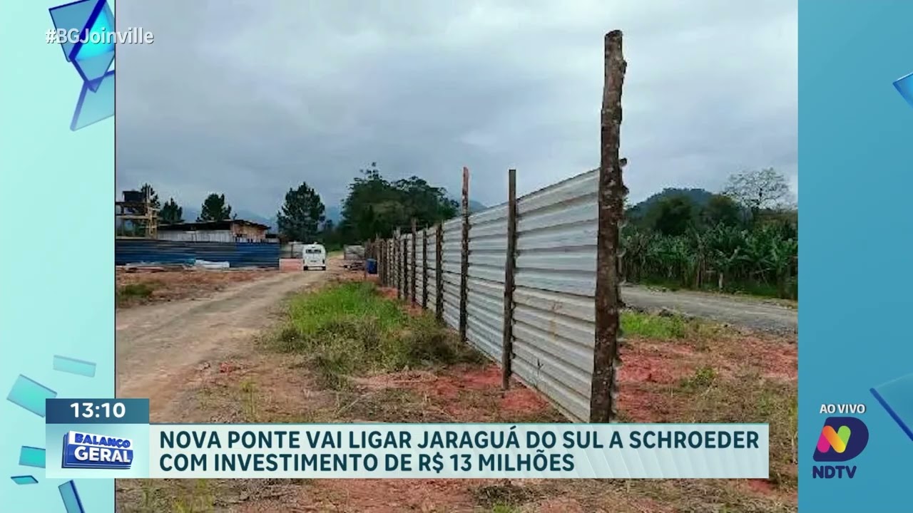 Nova ponte de R$ 13 milhões vai ligar Jaraguá do Sul e Schroeder