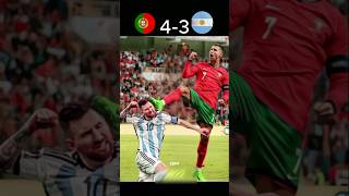 Argentina vs Portugal 🔥 Messi vs Ronaldo World Cup Clash | Imaginary Highlights #football #soccer