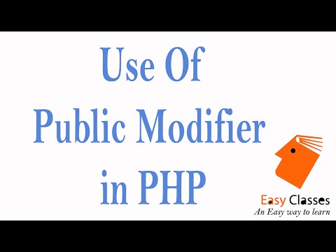 PHP Tutorial in Hindi - Public Modifier in PHP