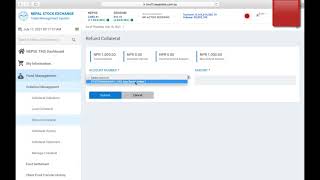How to refund collateral from nepse online trading system