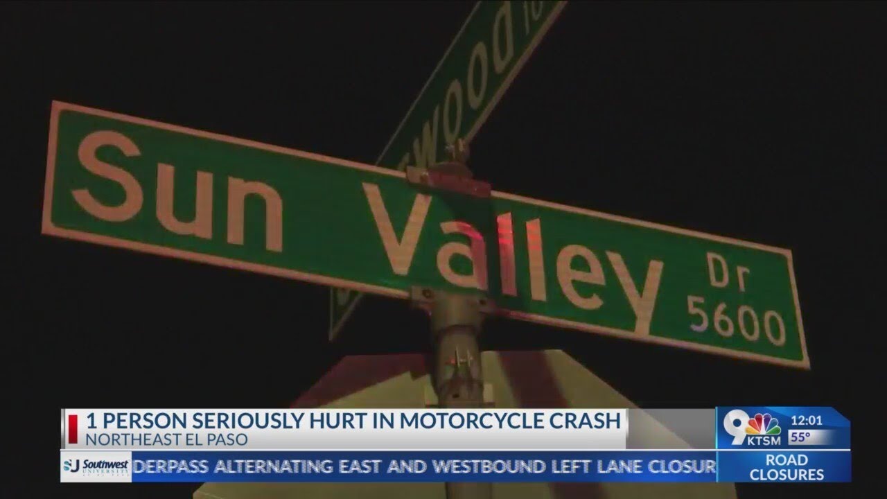 1 person seriously hurt in motorcycle crash in Northeast El Paso - YouTube