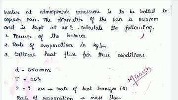 HT - Module 5  Boiling Numerical 2 by Prof. Manish Nayak
