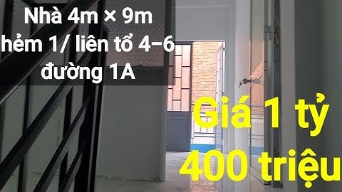 Nhà 4m × 9m hẻm liên tổ 4 - 6 đường 1A ấp 2 vĩnh lộc B. dân cư hiện hữu Giá 1 tỷ 400 triệu (ĐÃ BÁN)