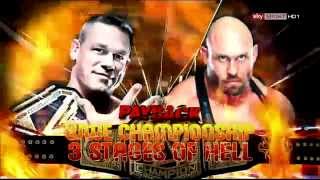 WWE Payback 2013 Match Card  John Cena vs Ryback