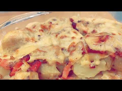 Video: En Stor Hurtig Middag: Kartofler I Ovnen Med Bacon