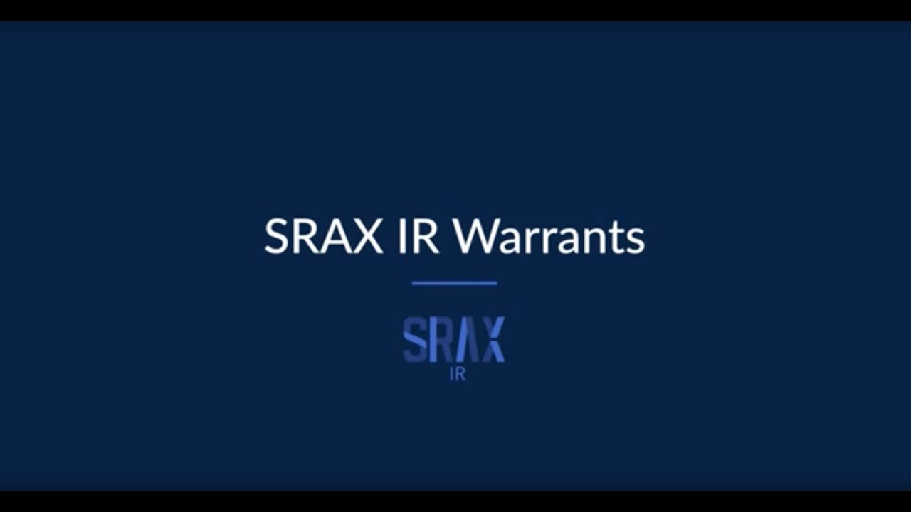SRAX IR - How to Manage Warrants