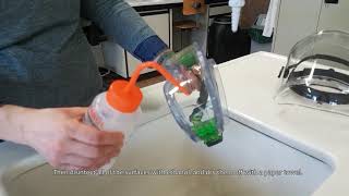 This instructional video made by flanders research institute for
agriculture, fisheries and food (ilvo) shows how to effectively clean
disinfect safety g...