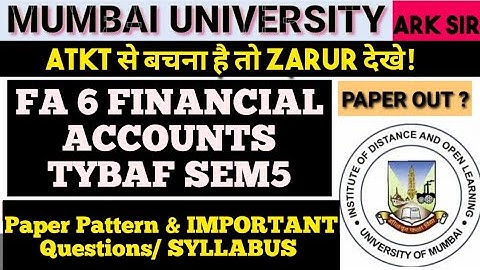 Tybaf sem5 2025| financial Accounts6| FA6|University  Imp solution QUESTION |Syllabus ARKsir🔥