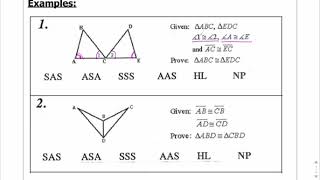 Triangle Congruence Notes
