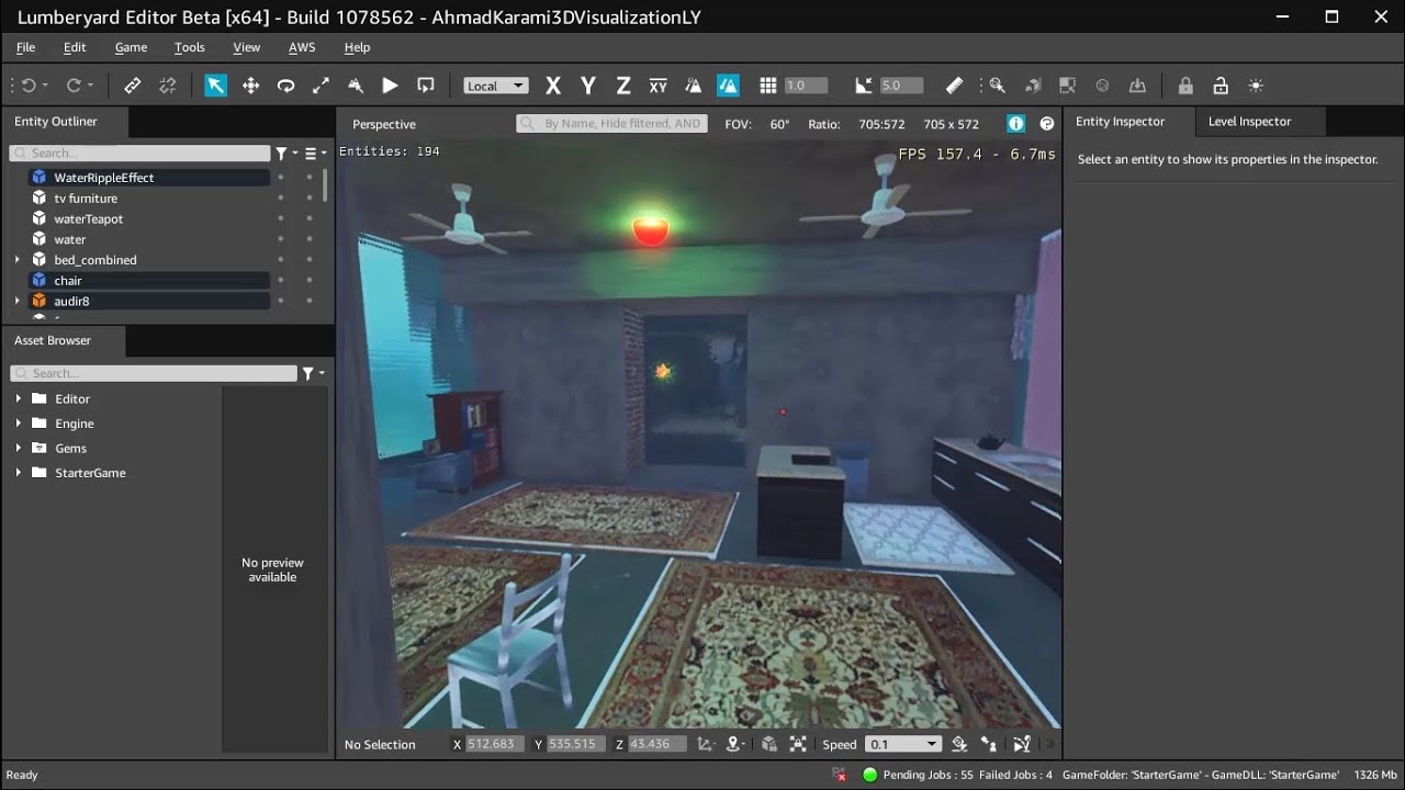 Setup 3D Visualization Script Canvas Project Free-Amazon Lumberyard 1.25