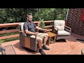NestNook Patio Furniture Set, Outdoor Conversation Set, All-Weather PE Wicker Sofa, Swivel Glider Ch