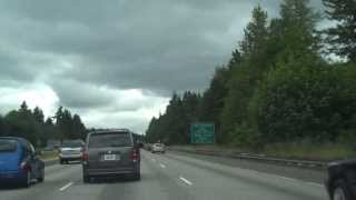 Interstate 5 soundbound north of Olympia, Washington