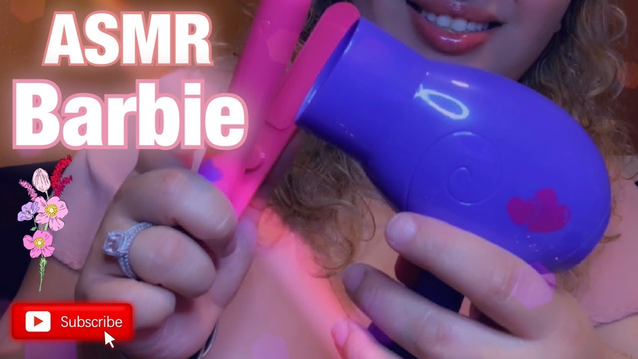ASMR| You’re my Barbie today| Straightening & brushing your hair| Pretend toy 😊