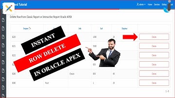 Oracle APEX Tutorial(44)-Instant Row Delete in Oracle APEX | Javainhand