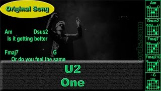 U2 - One - Original - Guitar Chords (0005-A1)