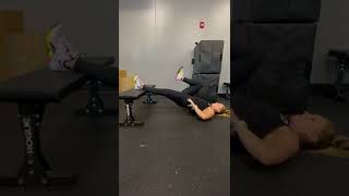 Straight Leg Bridge - Feet Elevated, March