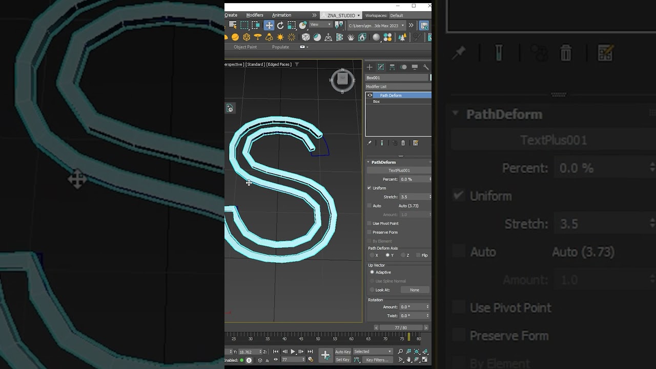 Spline + Path deforms text animation in 3ds max | 3Ds max beginners Tutorial 
