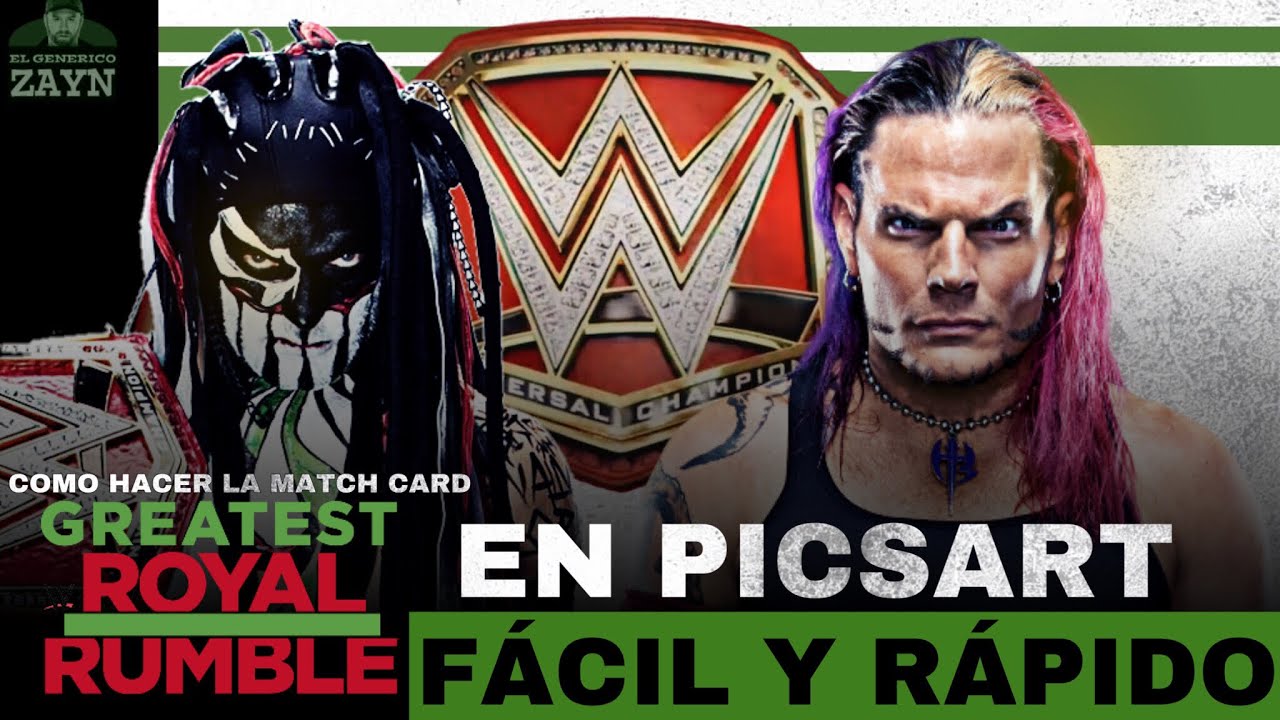 COMO HACER LA MATCH CARD DE GREATEST ROYAL RUMBLE EN PICSART FÁCIL Y ...