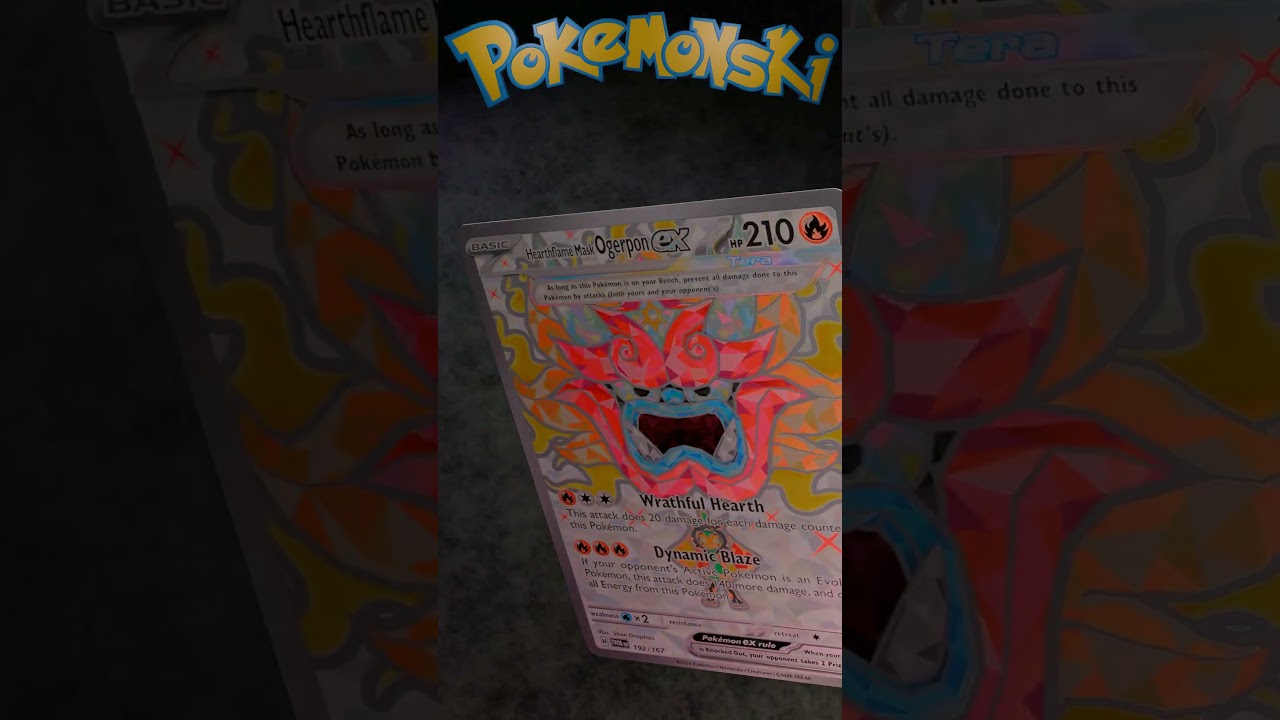 Hot Hot Hearth Flame Ogrepon EX Mask Card  