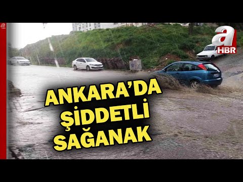 Ankara'da sağanak ve dolu yağışı yaşamı olumsuz etkiledi | A Haber