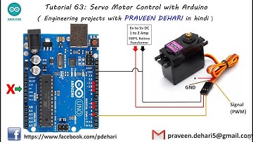 Servo Motor Control with Arduino : Tutorial 63