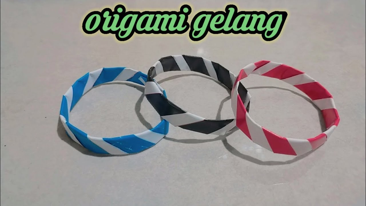 cara membuat gelang dari kertas origami YouTube