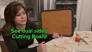 Dual sided cutting board titanium and wood fiber by Guanci