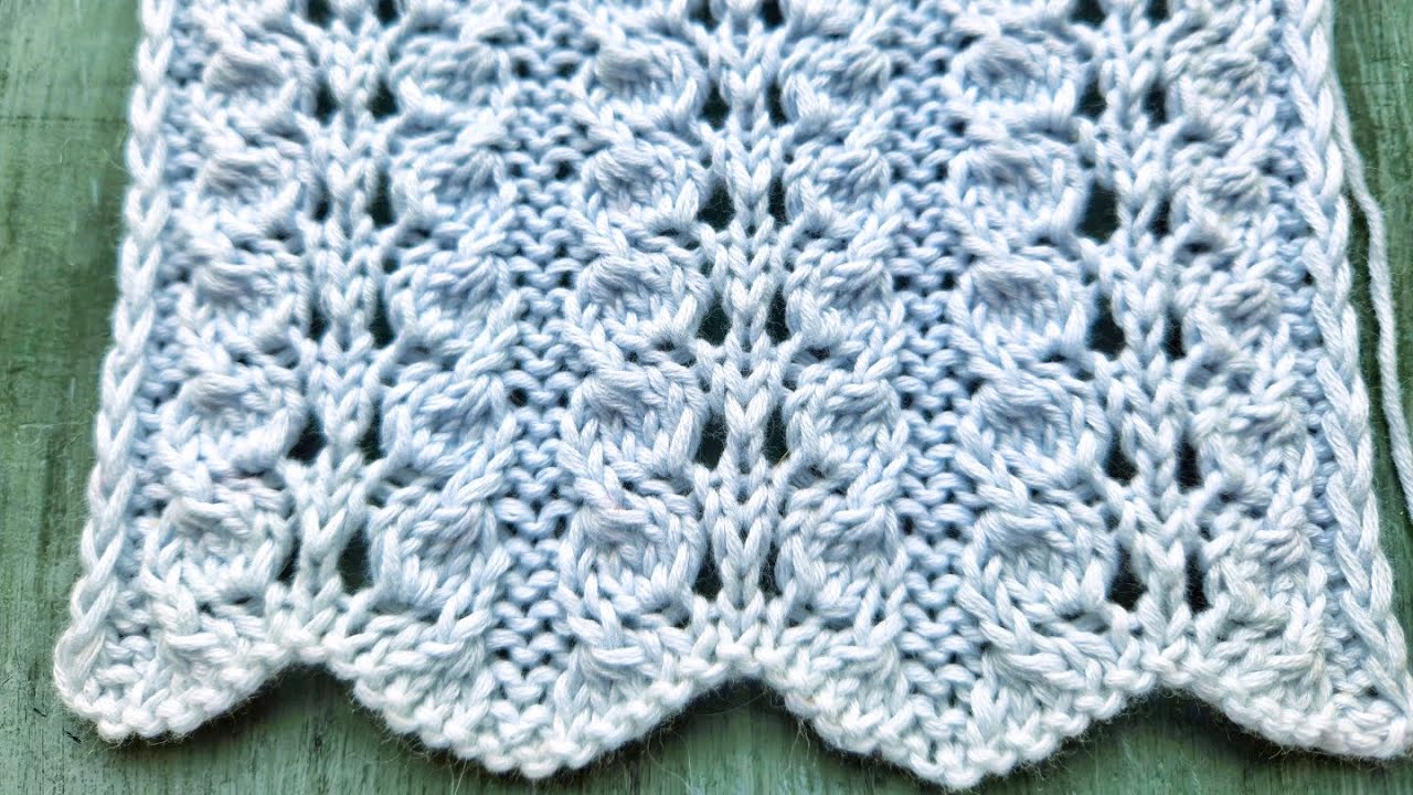 Привлекательный ажурный цветочный узор ⭐️ Для вязания джемпера, топа ⭐️ Схема